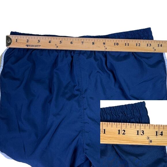 Blue and Tan Lined Elastic Waist Running Shorts Size Small - Picture 9 of 11